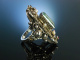 Siebenbrgen um 1900! Groer Ring Silber Smaragd Rubin Fluperlen