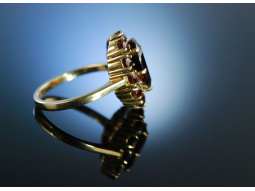 Granat Ring Trachten Ring Gold 333 Tegernsee um 1950