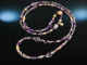 Fancy Violet! Lange Kette oder Armband Silber rot vergoldet lila Amethyst Opal Achat