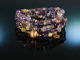 Fancy Violet! Lange Kette oder Armband Silber rot vergoldet lila Amethyst Opal Achat