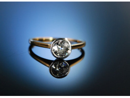 Antiker Solit&auml;r Ring Verlobungsring  Gold 585 Diamant 0,75 ct um 1900 