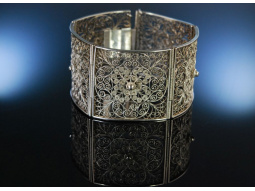 Gro&szlig;es Trachten Armband Silber &Ouml;sterreich um 1900 Silberfiligran