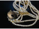 Kropfkette Trachten Kette Perlen 4reihig Silber Granat Graz um 1950