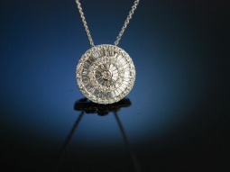 Edler Diamantanh&auml;nger mit Kette Wei&szlig;gold 750 Diamanten 0,55 ct