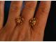 Flower Power! Ohrringe Gold 750 Citrine Diamanten 