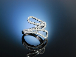 Diamond Loop! Ring Wei&szlig; Gold 750 Diamanten 0,9 ct