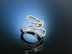 Diamond Loop! Ring Wei&szlig; Gold 750 Diamanten 0,9 ct