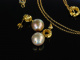Schönes Schmuck Set! Anhänger mit Kette und Ohrringe große Zucht Perlen Silber 925 vergoldet