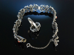 Trachten Armband und Ring Silber Koralle M&uuml;nchen um 1930