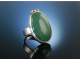 Seventies! Großer Vintage Ring Silber 925 teilvergoldet Aventurin 