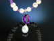 Feines Collier! Zuchtperlen Kette mit Amethyst Silber 925