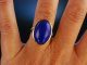 Blaue Klassik! Massiver Ring Lapislazuli Gold 333