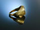 Um 1960! Sch&ouml;ner Ring Gold 750 Brillant &uuml;ber blauem Email