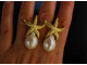 Seesterne! Ohrringe barocke Zuchtperlen Silber 925 vergoldet
