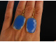 Ocean Blue! Ohrringe Silber 925 vergoldet Blauachat