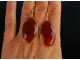 Inka Red! Ohrringe Silber 925 vergoldet Karneol