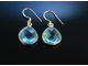 Summer Sky! Ohrringe Silber 925 vergoldet Blauachat
