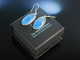 Ocean Blue! Ohrringe Silber 925 vergoldet Blauachat