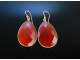 Inka Red! Ohrringe Silber 925 vergoldet Karneol