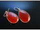 Inka Red! Ohrringe Silber 925 vergoldet Karneol
