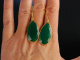Deep Green! Ohrringe Silber 925 vergoldet Gr&uuml;nachat