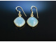 Soft Blue! Ohrringe Silber 925 vergoldet Blauachat