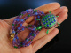 Neat Turtle! Lange Kette mit Schildkrte Amethyst Achat Silber 925