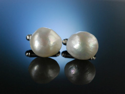 Pearl Cufflinks! Edle Manschettenkn&ouml;pfe Silber 925 Barock Zuchtperlen