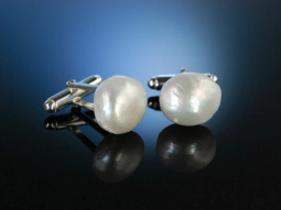 Pearl Cufflinks! Edle Manschettenkn&ouml;pfe Silber 925 Barock Zuchtperlen