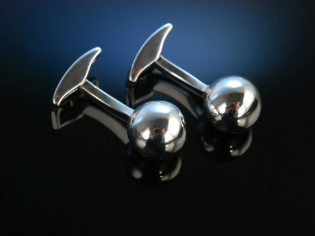 Kugel Cufflinks! Massive Manschettenkn&ouml;pfe Silber 925