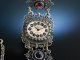 Die Uhr zur Tracht! Damen Armbanduhr Silber 835 Granate Handaufzug Gmund um 1980