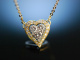 Diamond Heart! Wundervolles Herz Collier Brillanten 1,9 ct Gold 750