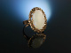 Hamburg um 1910! Opal Ring Rot Gold 585 Australischer Edel Opal