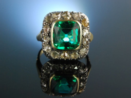Wien um 1880! Gro&szlig;er Ring Gold 585 Diamant Rosen...