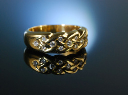 Massiv und Funkelnd! Schwerer Ring Gold 750 Brillanten...