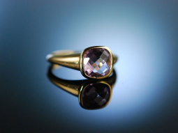 Italian Style! Ring Gold 750 Pink Amethyst...