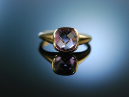 Italian Style! Ring Gold 750 Pink Amethyst...