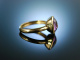 Italian Style! Gro&szlig;er Ring Gold 750 Amethyst Schachbrettschliff