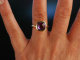 Italian Style! Gro&szlig;er Ring Gold 750 Amethyst Schachbrettschliff