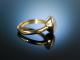 Italian Style! Großer Ring Gold 750 Chalzedon Schachbrettschliff