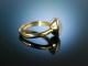 Italian Style! Gro&szlig;er Ring Gold 750 Chalzedon Schachbrettschliff