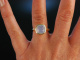 Italian Style! Gro&szlig;er Ring Gold 750 Chalzedon Schachbrettschliff