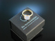 Italian Style! Gro&szlig;er Ring Gold 750 Chalzedon Schachbrettschliff