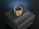 Italian Style! Großer Ring Rosé Gold 750 Citrin Schachbrettschliff