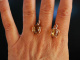 Italian Style! Groe Ohrringe Ros Gold 750 Citrine Schachbrettschliff