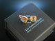 Italian Style! Groe Ohrringe Ros Gold 750 Citrine Schachbrettschliff