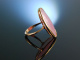 Italian Style! Großer Ring Rosé Gold 750 Pink Saphir Schachbrettschliff