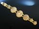 Pompejianischer Traum! Historisches Armband Lava Kameen Frankreich um 1840 vergoldet 