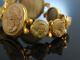 Pompejianischer Traum! Historisches Armband Lava Kameen Frankreich um 1840 vergoldet 