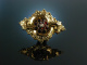 Mnchner Biedermeier! Brosche Granate Golddoubl um 1850 Tracht